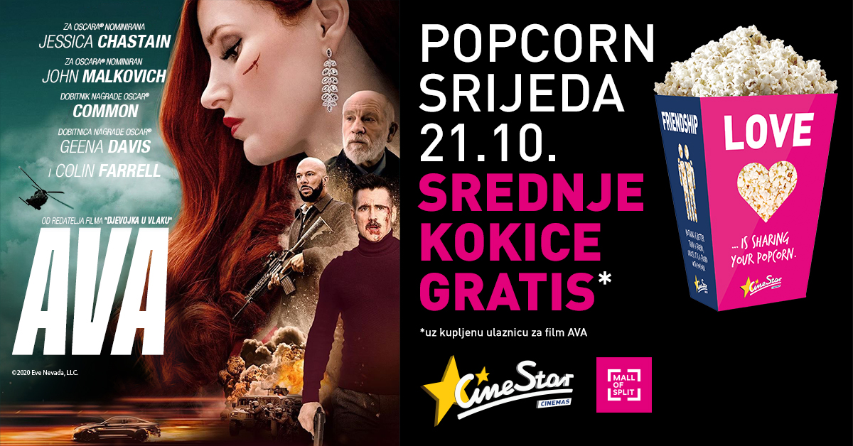 Cinestar - gratis kokice - Mall of Split
